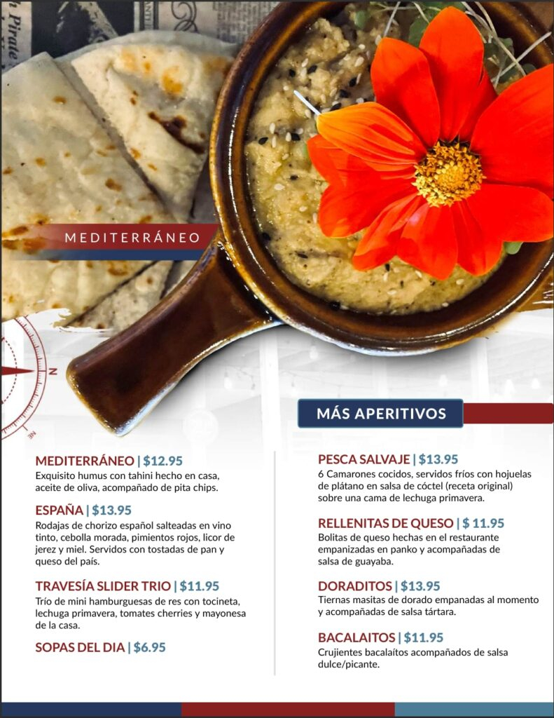 Menu de aperitivos con una variedad de platos para comenzar parte 2
